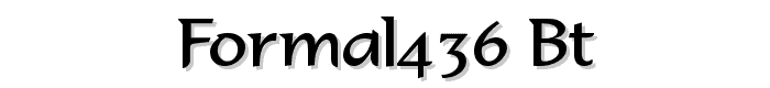 Formal436 BT font